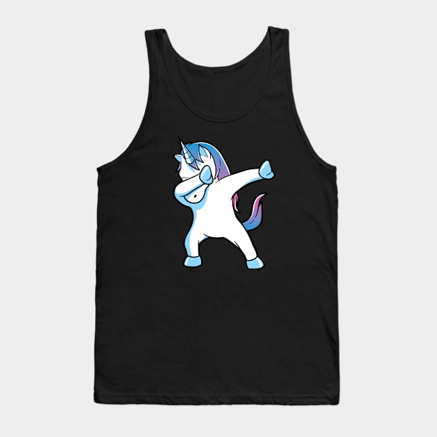 Dabbing Unicorn Tank Top by KsuAnn